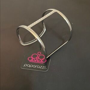 Paparazzi Sleek Silver Open Cuff Bracelet